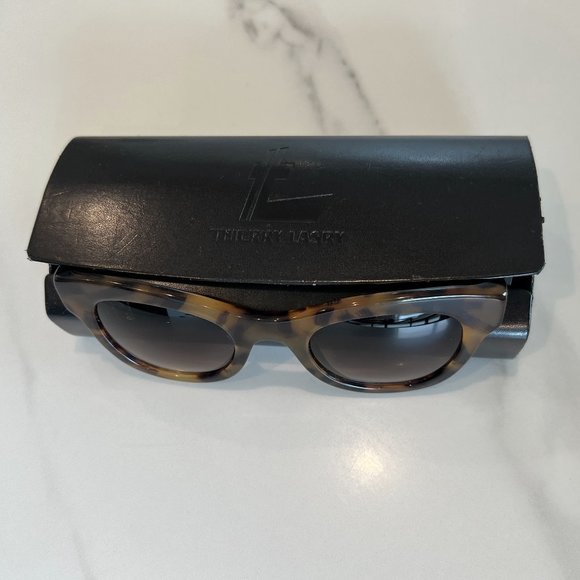 THIERRY LASRY Brown Tortoise Shell Leggy Sunglasses with Black Titanium Arms main image 8